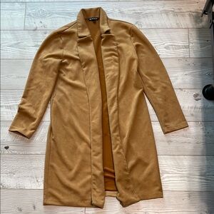 Timeless Tan Trench Coat with Minimalist Design